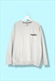 Vintage Adidas Sweatshirt Pocket on chest in White M