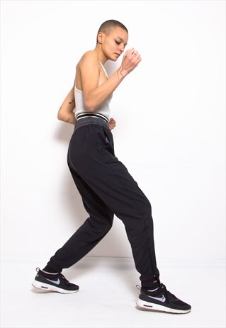 VINTAGE 90S NIKE GREY TRACK PANTS ID:7216