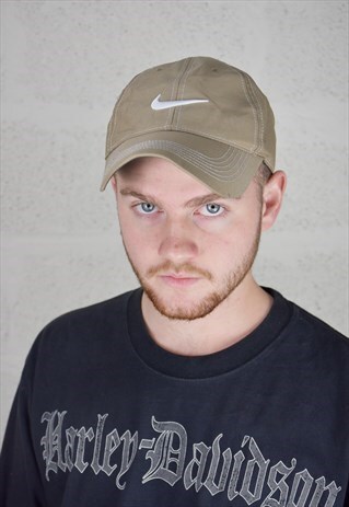 VINTAGE 90S NIKE GOLF BEIGE SPORTS CAP