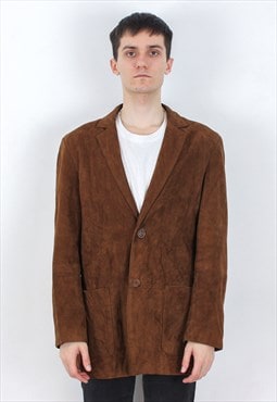 MILESTONE Vintage Men Suede Blazer UK 40 Jacket Sport Coat M