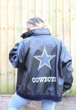 Vintage 1990s Rare Dallas Cowboys leather varsity jacket