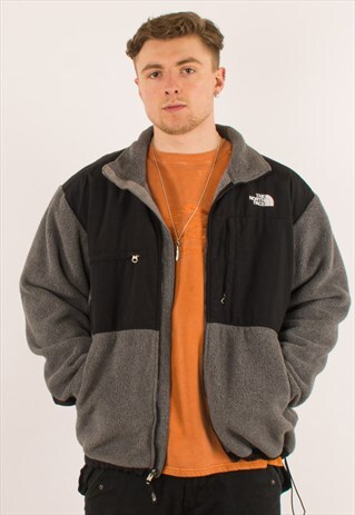 VINTAGE GREY NORTH FACE DENALI FLEECE XL