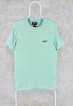 Barbour T-Shirt Mint Green Short Sleeve Men's Small Slim Fit