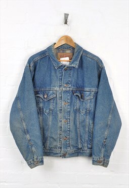 Vintage Levi's Denim Lined Jacket Blue Large