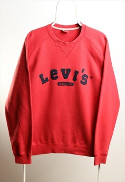 Vintage Levi's Crewneck Spell out Sweatshirt Red