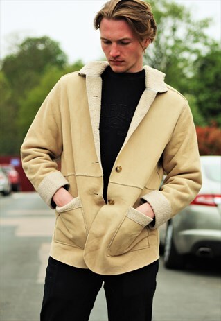 VINTAGE / UNISEX / SUEDE STYLE / JACKET