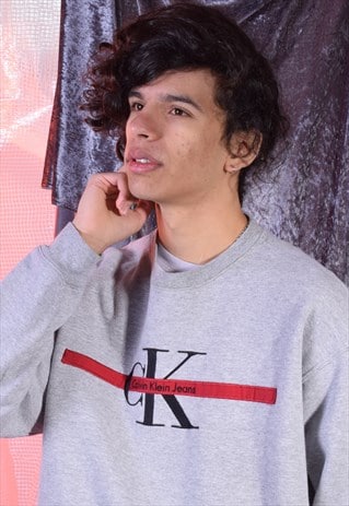 VINTAGE CALVIN KLEIN GREY SWEATSHIRT
