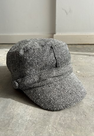 Vintage Y2K Herringbone Stripe Hat