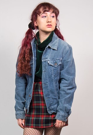 LEVI'S VINTAGE 90'S GREY BLUE CORD JACKET