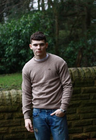 VINTAGE BROWN ROBE DI KAPPA LAMBSWOOL SWEATSHIRT
