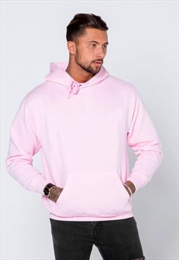 54 Floral Essential Blank Pullover Hoody - Baby Pink