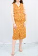 VINTAGE 70S TWO PIECE SET IN VEST AND SKIRT IN ORANGE