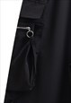 SKATER BASKETBALL BOARD SHORTS CARGO POCKET PANTS IN BLACK