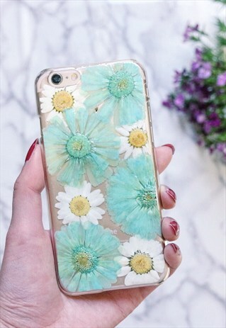 HANDMADE REAL PRESSED FLOWERS PHONE CASE