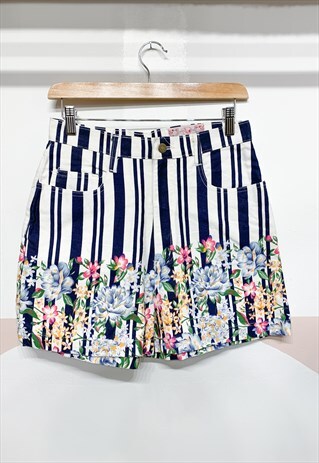 80'S PATTERNED DENIM SHORTS