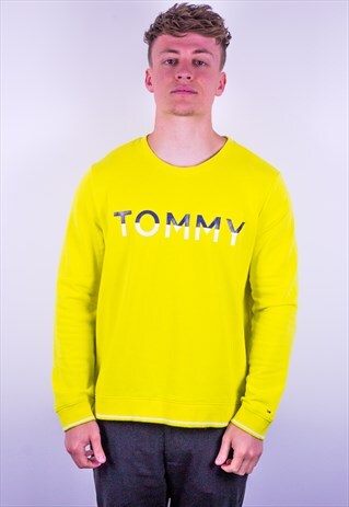 VINTAGE TOMMY HILFIGER SWEATSHIRT IN YELLOW