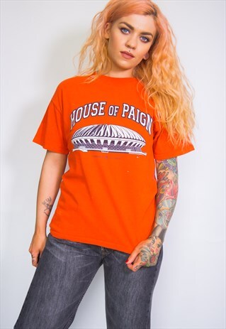 VINTAGE ORANGE ILLINOIS BASKET USA SHORT SLEEVE T-SHIRT