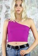 HOT PINK ONE SHOULDER TOP