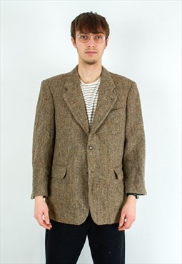  Paris Jacket Men's Uk 38 Us Wool Blazer Herringbone Coat S