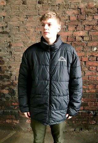 VINTAGE NIKE PUFFER COAT JACKET BLACK