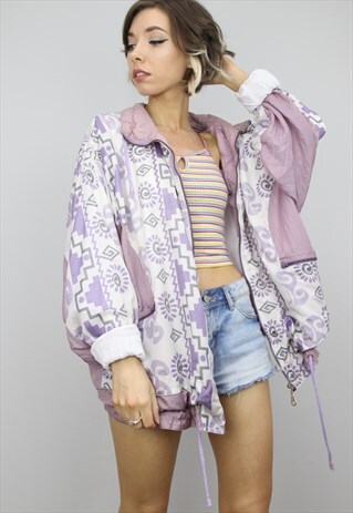 VINTAGE 80S 90S OVERSIZED FESTIVAL SHELL JACKET