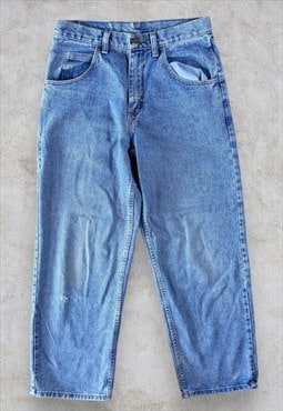 Vintage Wrangler Jeans Light Wash Blue Wide Leg Men's W29L29