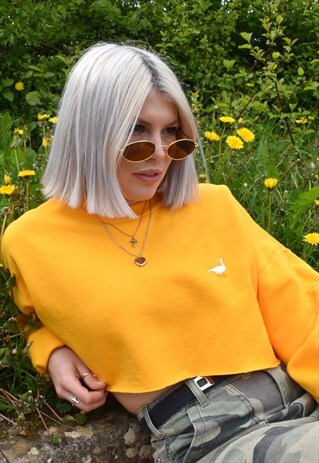 G&G UNISEX GOLD GOOSE CROPPED SWEAT