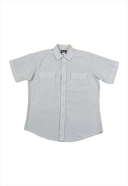 Vintage Wrangler Western Shirt Short Sleeved Striped Large