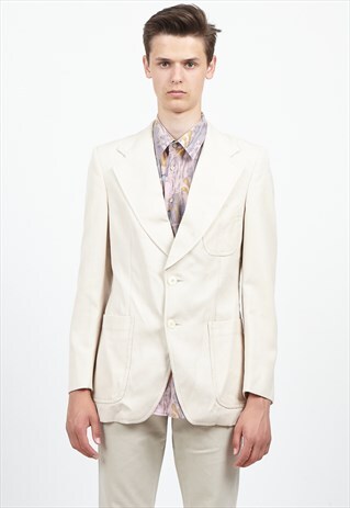 VINTAGE BEIGE BLAZER JACKET