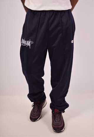 VINTAGE CHAMPION TRACKSUIT TROUSERS NAVY BLUE