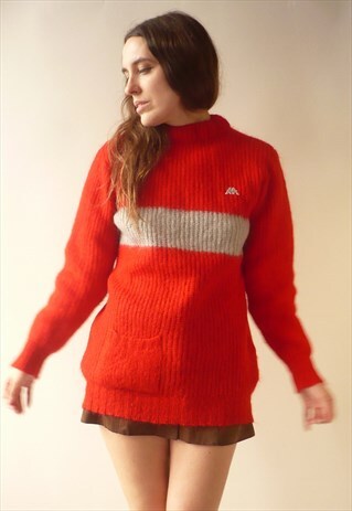 1970'S VINTAGE ROBE DI KAPPA WOOL KNITTED SPORTSWEAR JUMPER
