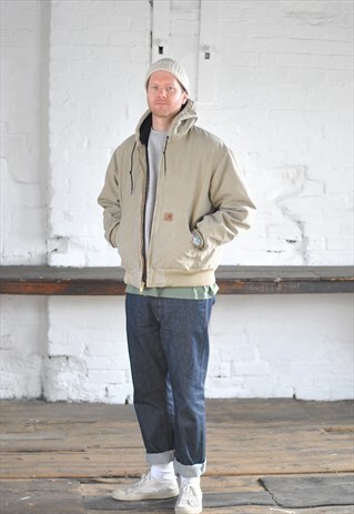 90S CARHARTT HOODED BOMBER CHORE JACKET