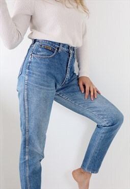 Vintage 90s Wrangler Jeans High Waist Mom Jeans Blue 