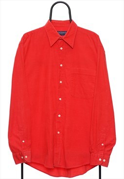 Vintage DeSigners Club Red Corduroy Shirt Womens