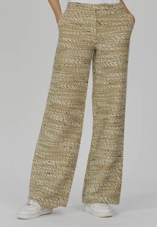 VINTAGE 90'S BYBLOS KNITTED WIDE LEG TROUSERS
