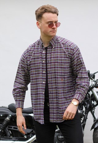 TOMMY HILFIGER USA PLAID TATTERSALL CHECK SHIRT