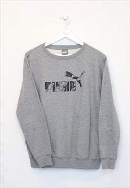 Vintage Puma sweatshirt in grey. Best fits L