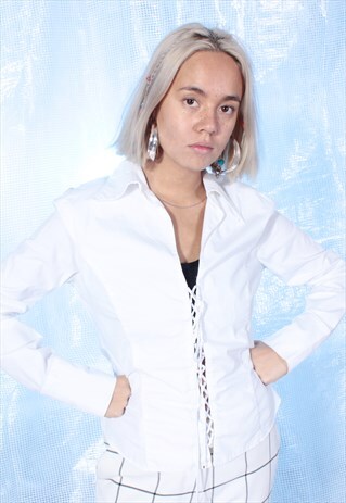 VINTAGE VERSACE JEANS COUTURE WHITE SHIRT