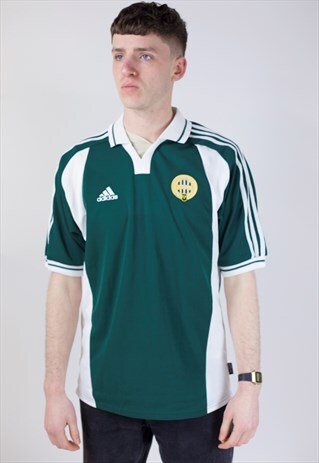 VINTAGE ADIDAS GREEN SPORTS JERSEY