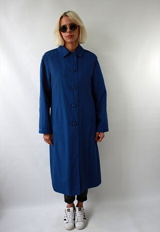VINTAGE 80'S BEAUTIFUL AMAZING ELECTRIC BLUE COAT