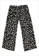 Vintage y2k Miu Miu viscose printed trousers black/white