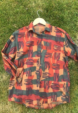 VINTAGE AMAZING 90'S PRINTED SHIRT