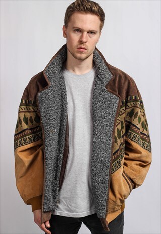 VINTAGE AZTEC SHERPA JACKET