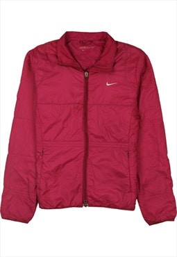 Vintage 90's Nike Puffer Jacket Swoosh Full zip up Pink