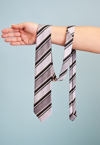 VINTAGE 70'S RETRO TAPESTRY WOVEN MOD PATTERN TIE