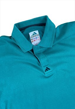 Adidas Equipment Vintage 90s Green polo shirt embroidered