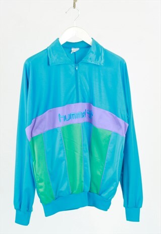 1990S HUMMEL 1/4 ZIP SPELL OUT TRACK TOP