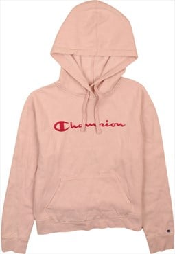 Vintage 90's Champion Hoodie Pullover Spellout Pink Small