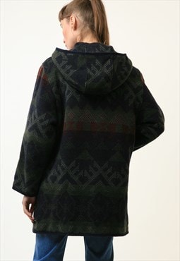 Vintage 70s Woman Wool Cape Coat size S 4663
