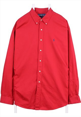 Vintage 90's Ralph Lauren Shirt Blake Long Sleeve Plain